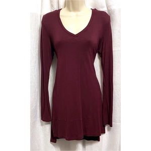 Pure & Good Maroon High Low Tunic -  sz: S/M